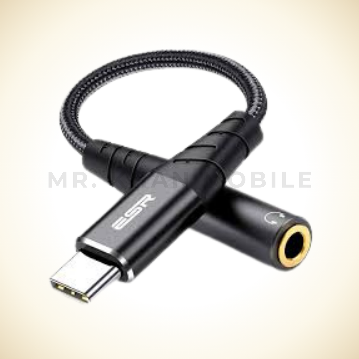 ESR USB Type-C to 3.5mm Female Headphone Jack Adapter, USB-C to Aux Audio Cable Compatible with iPhone 15 series and More Type-C Phone -Black