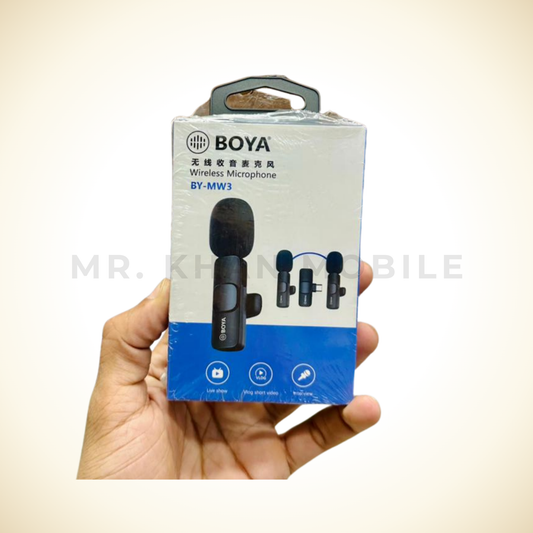 BOYA BY-MW3 Wireless Dual Mic For Android/Type c/Iphone For Live Stream Recording Video shoots