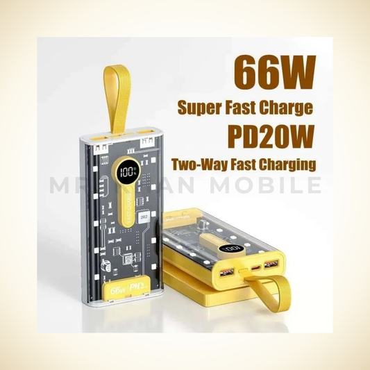 Powerbank 66W PD Fast Charge USB and Type C (20,000 mAh)