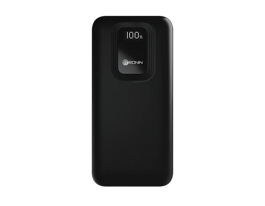 R-4020 Power Bank 10000mAh in Black – Front View