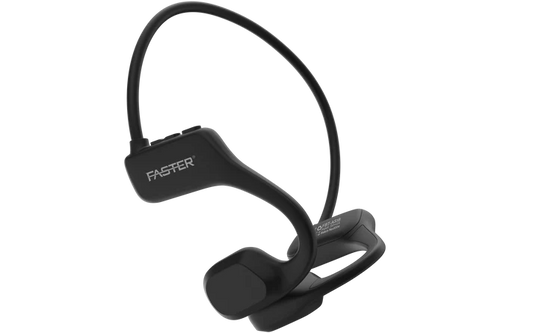 Faster AS18 Bone Conduction Bluetooth Earbuds Black Front View