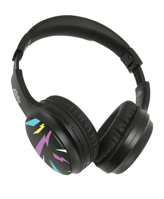 Bluetooth V5.3 ANC Black Headphones — Foldable Compact Design for Easy Portability