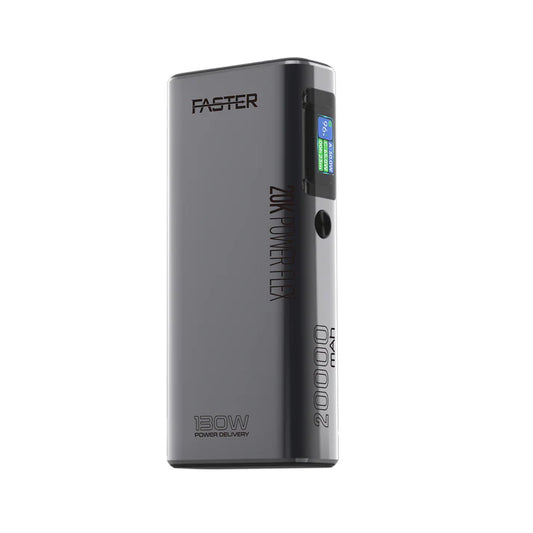 FASTER PF-130W Power Bank 20,000mAh Black – Ultra-Fast 130W PD Charging