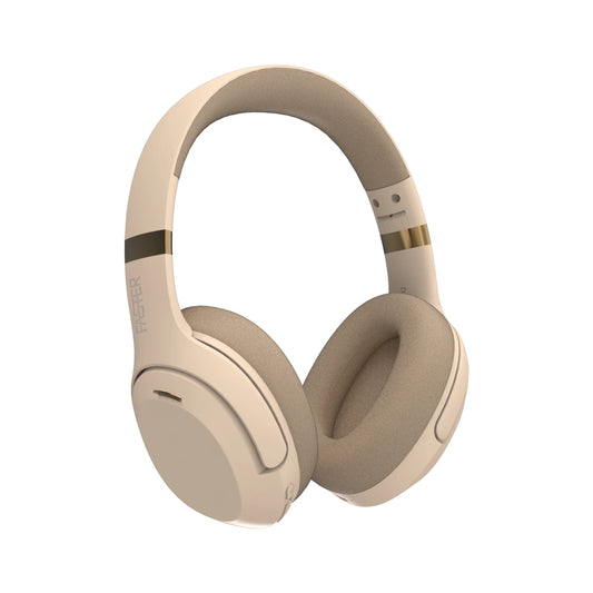 FASTER S6 ANC Over-Ear Wireless Headphones in Beige - Side View