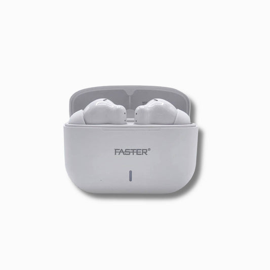 Faster S94 Saver Buds White – Front View