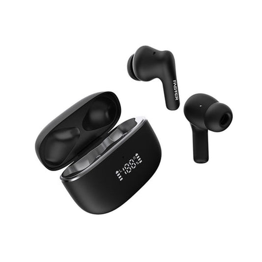 Faster Maverick FBT-210 Black Earbuds with charging case