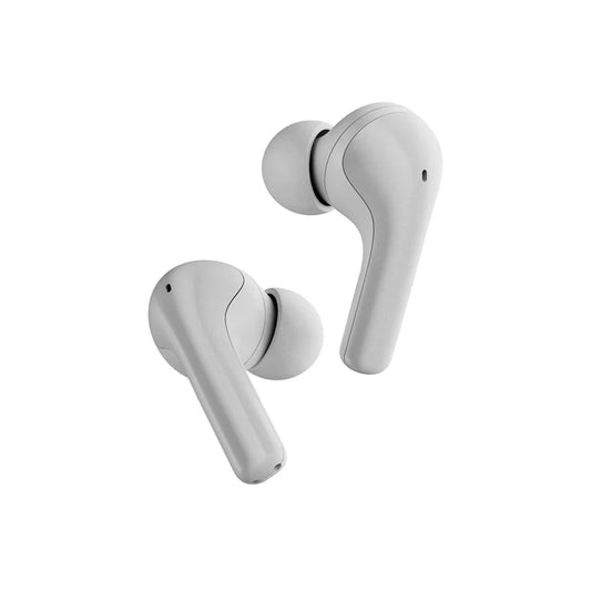Fusion X White Wireless Earbuds Side Profile