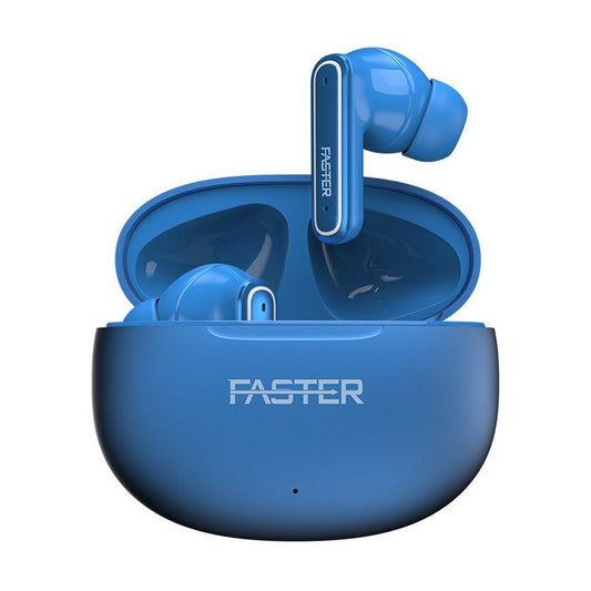 Faster QuestX Wireless Earbuds Black Front View