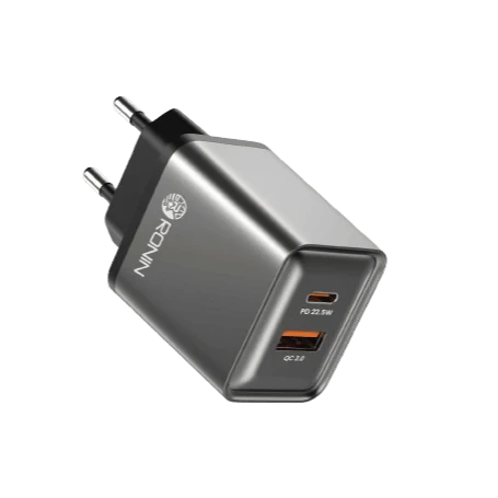 Ronin R-6005 22.5W Max Fast Charger in Grey Color with Type-C Cable