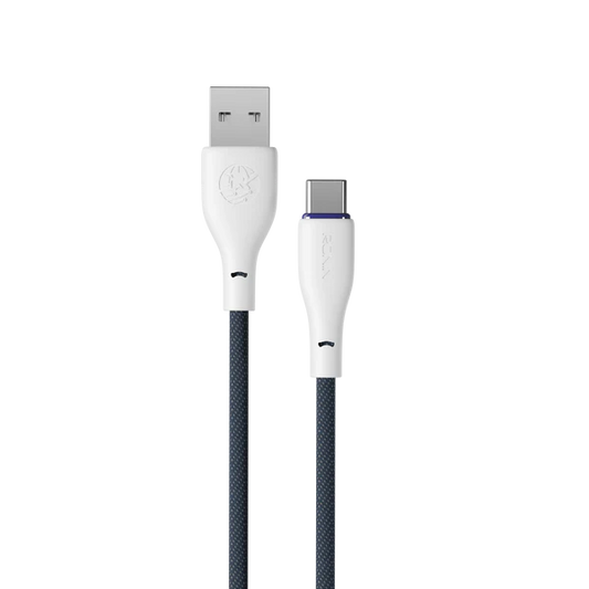 R-2025 Type-C Cable white– 1.2m Braided Fast Charging USB-C Cable