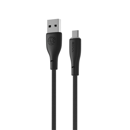 R-2030 Micro USB Cable Black – Durable Braided Design