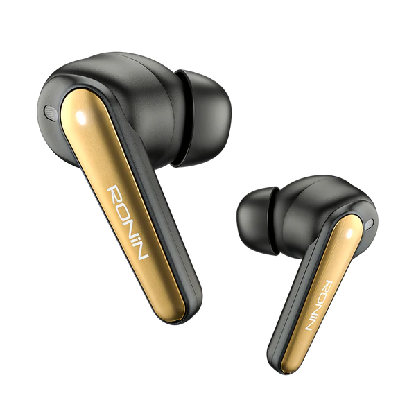 R-7065 Eclipse Earbuds Jet Black Side View