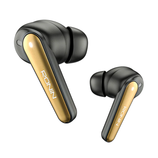 R-7065 Eclipse Earbuds Jet Black Side View