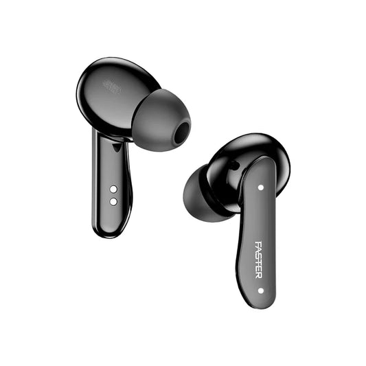 Roar Black Wireless Earbuds Side Profile