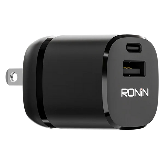 Ronin Fury Max 30W Fast Charger in sleek black color with PD & QC support