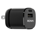 Ronin Fury Max 30W Fast Charger in sleek black color with PD & QC support