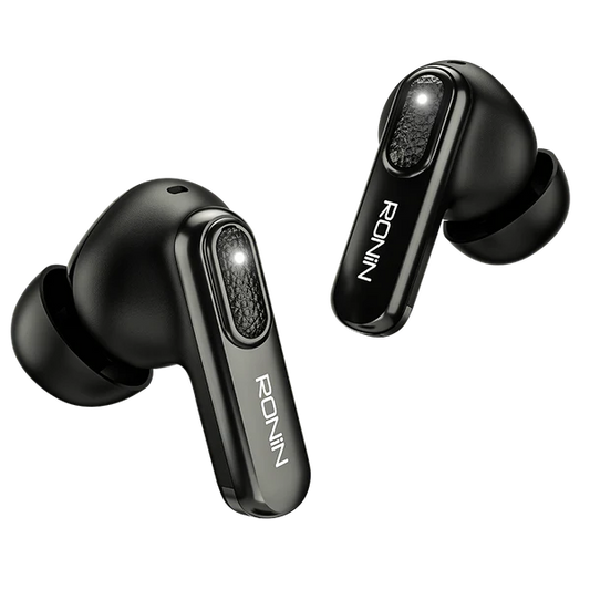 Ronin Nox R-7080 Black Earbuds Front View
