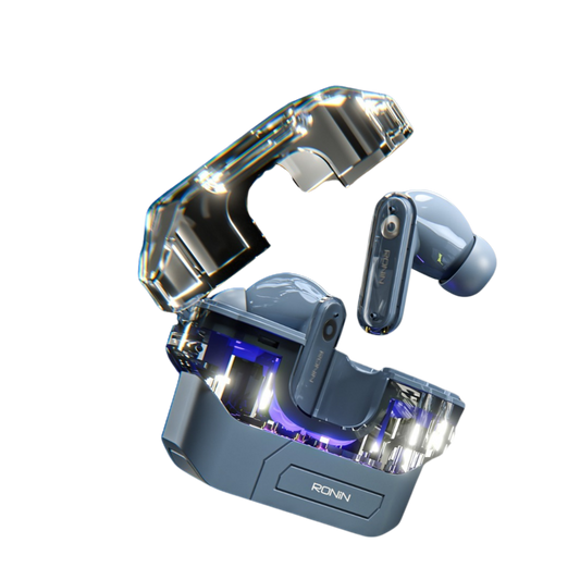 Ronin R-7105 Warrior Earbuds Black Front View