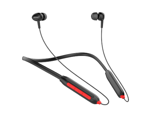 Ronin R-970 Wireless Neckband Red — Stylish Design with Deep Bass