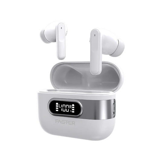 Alt: Slick X White Wireless Earbuds with Charging Case Open