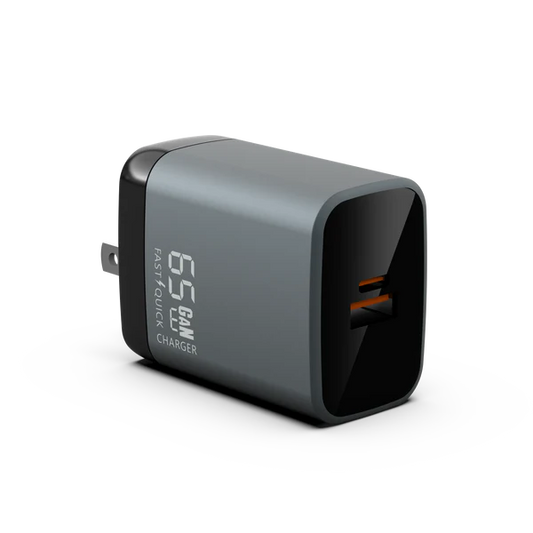 WIZARD R-6020 65W GaN Fast Charger — Front View with Compact Design