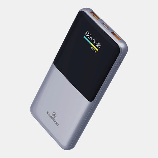 WP-1010 Smart Power Bank 10000mAh with 22.5W fast charging, compact portable design, dual USB & Type-C outputs