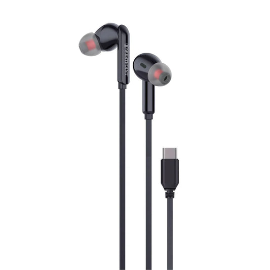 WP-422 High Bass Earphones with 14.2mm dynamic speakers, 112dB sensitivity, 32Ω impedance, and 135cm wire length