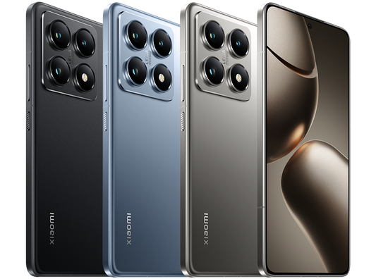 Xiaomi 14T Pro Black, Blue, and Brown colors together