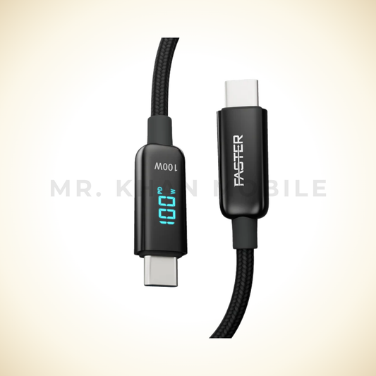 FASTER 100W USB-C TO USB-C PD CABLE