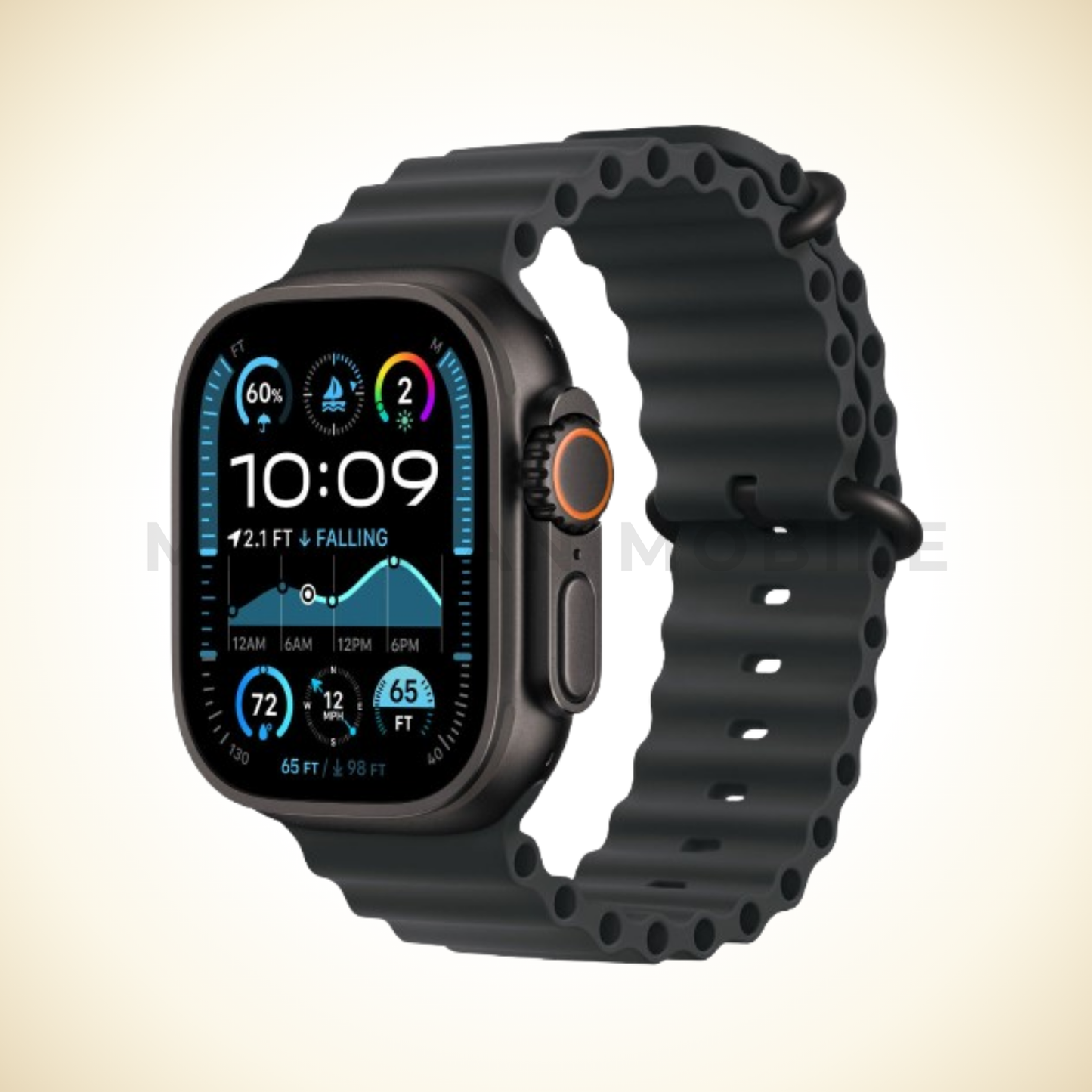 Apple Watch Ultra 2 49MM Black Titanium Case With Black Ocean Band