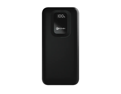 R-4020 Power Bank 10000mAh in Black – Front View