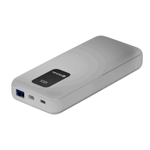 R-4020 Power Bank 10000mAh in White – Side View