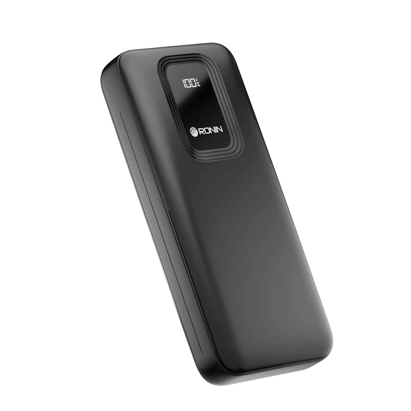 R-4020 Power Bank 10000mAh in Black – Side View