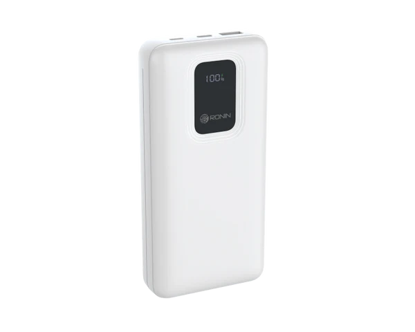 R-4025 Power Bank Black – Compact matte finish portable charger
White Variant
