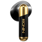 Ronin Snap R-7070 Wireless Earbuds Black Front View – Transparent Dual-Tone Finish