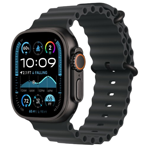 Apple Watch Ultra 2 Black Titanium Case Front View