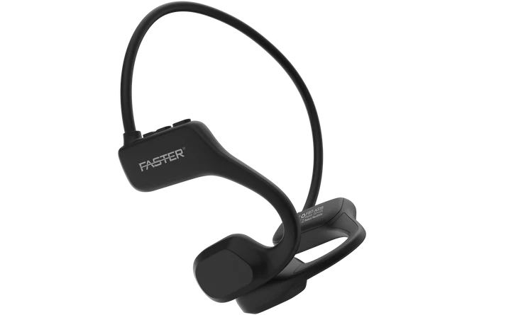 Faster AS18 Bone Conduction Bluetooth Earbuds Black Front View