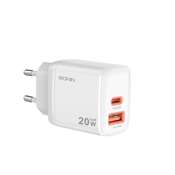 CATALYST R-6025 White Charger — Front View with 20W Peak Power Design