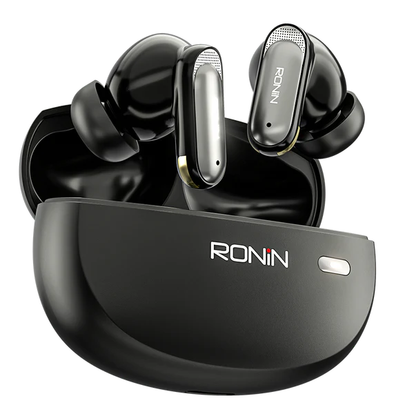 Eminence Earbuds Hybrid ANC in Black color front view
