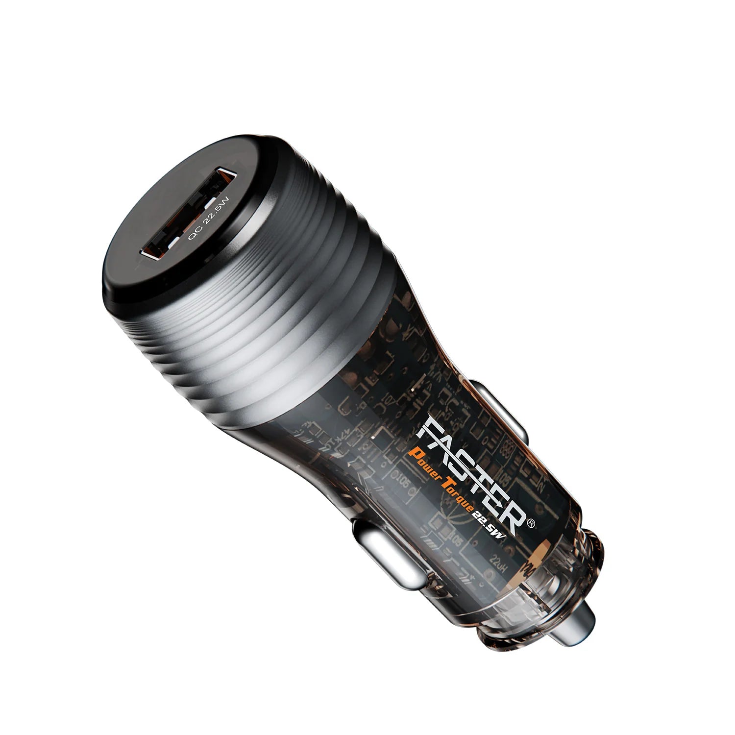 FCC-200 Power Torque Series car charger gray color dual USB ports