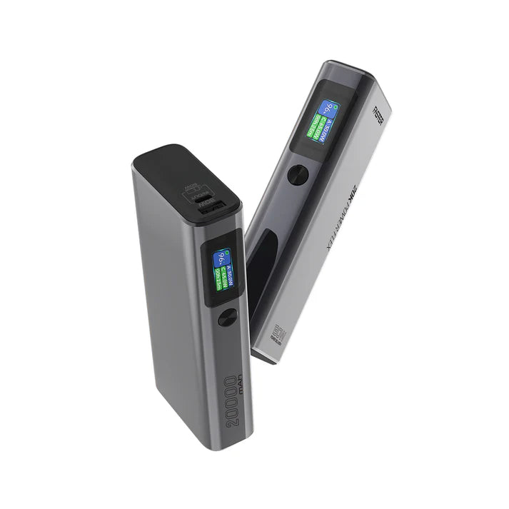 FASTER PF-130W Power Bank Front View with LED Indicator and Sleek Design