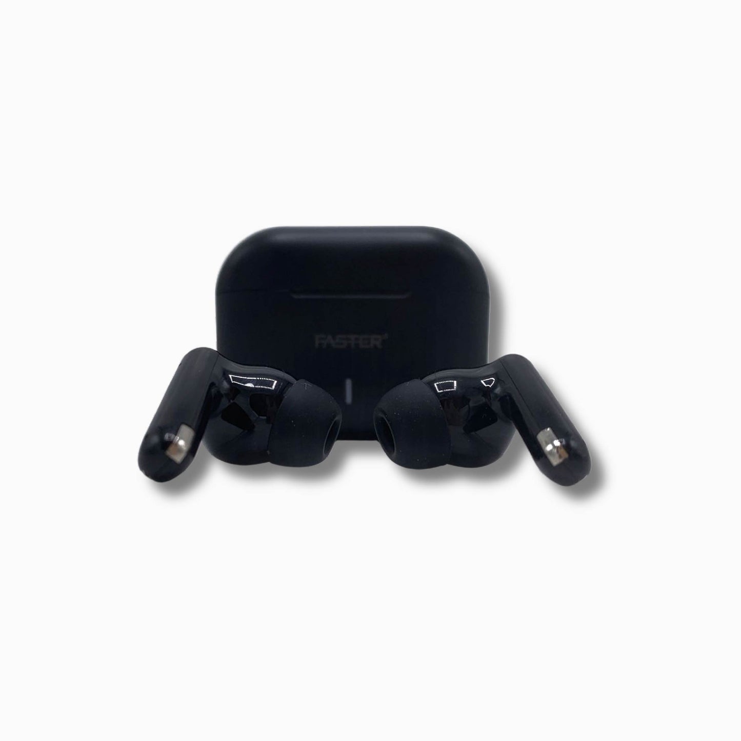 Faster S94 Saver Buds Black – Front View