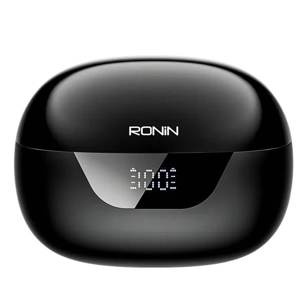 Mystique R-7010 Black Earbuds front view
