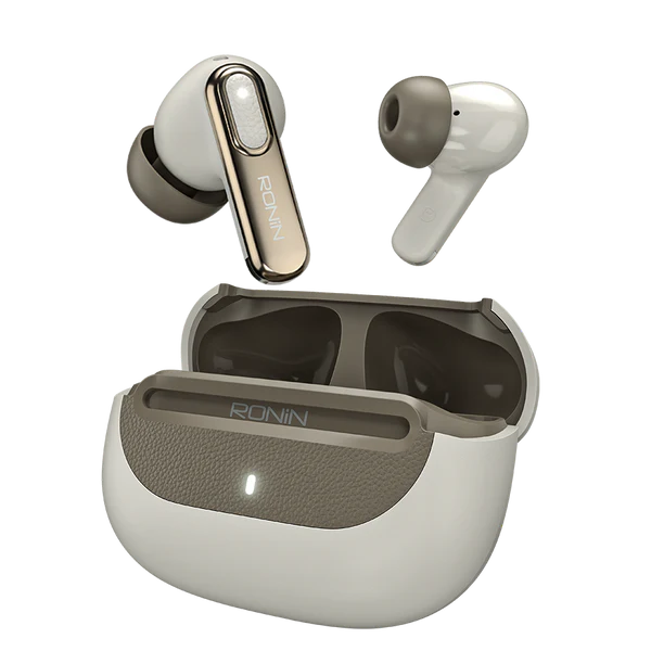 Ronin Nox R-7080 Beige Earbuds with Charging