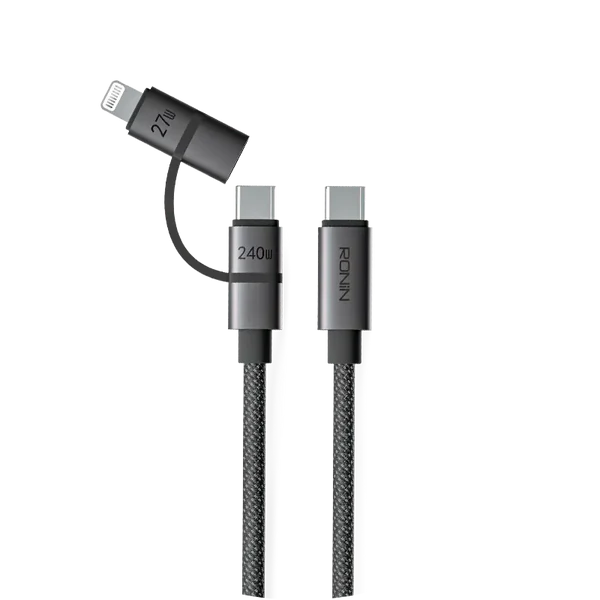 RONIN R-2020 2 in 1 Cable front view black
