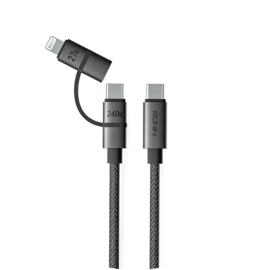 RONIN R-2020 2 in 1 Cable front view black