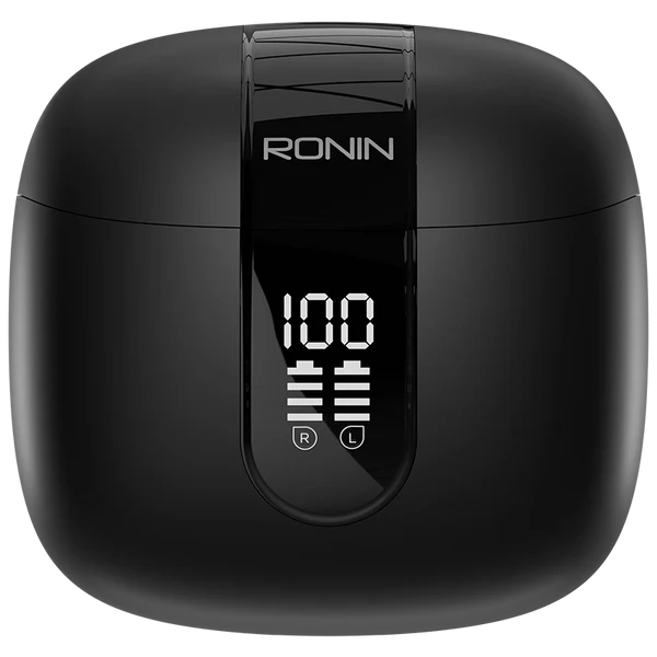 R-190 Mashion Earbuds Black Front View