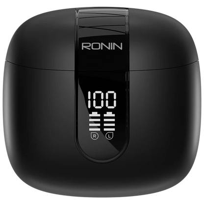 R-190 Mashion Earbuds Black Front View