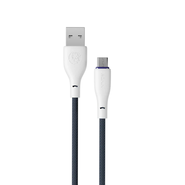 R-2025 Micro USB Cable white – 1.2m Braided Fast Charging Cable