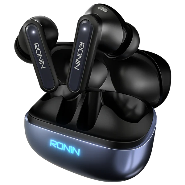 R-7085 Vox Earbuds Blue Angle 1